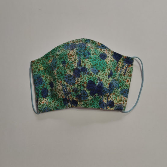 Masque ergonomique (taches bleues sur micro-fleurettes)